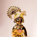 Original AD Stone Laddu Gopal Shringar Set with Yellow Mukut & Peacock Design | Premium Handmade Jewellery