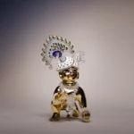 Original AD Stone White Mukut Shringar Set for Laddu Gopal | Premium Peacock Design Jewellery