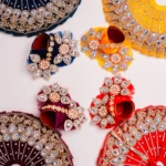 Premium Designer Laddu Gopal Poshak Set | Handcrafted Gopal ji Dress with Matching Safa | Crystal Embroidery